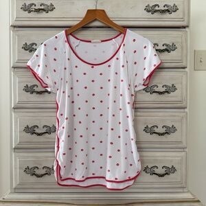 Lake Pima Cotton Polka Dot Pajama Top